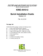 IEI Technology KINO-AH612 Quick Installation Manual preview
