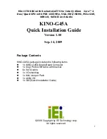 IEI Technology KINO-G45A Quick Installation Manual preview