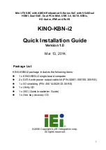 IEI Technology KINO-KBN-i2 Quick Installation Manual preview