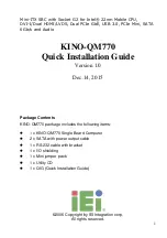 IEI Technology KINO-QM770 Quick Installation Manual preview