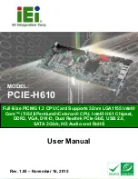 IEI Technology PCIE-H610 User Manual предпросмотр