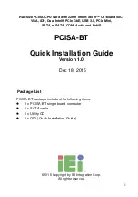 Preview for 1 page of IEI Technology PCISA-BT Quick Installation Manual