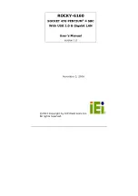 Preview for 1 page of IEI Technology ROCKY-6160 User Manual