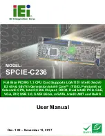 Preview for 1 page of IEI Technology SPCIE-C236 User Manual