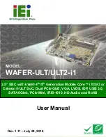 IEI Technology WAFER-ULT-i1 User Manual preview