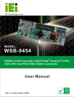 IEI Technology WSB-9454 User Manual preview