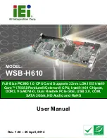 IEI Technology WSB-H610 User Manual preview