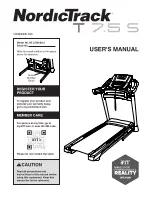 iFIT NordicTrack T 7.5 S User Manual preview