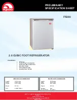 Igloo FR280 Specification Sheet preview