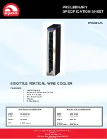 Igloo FRW081UK Specification Sheet preview
