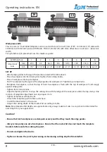 Предварительный просмотр 8 страницы IGM Professional FD300 Operating Instructions Manual