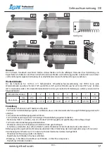 Предварительный просмотр 17 страницы IGM Professional FD300 Operating Instructions Manual