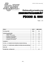 Предварительный просмотр 13 страницы IGM FD300 Operating Manual