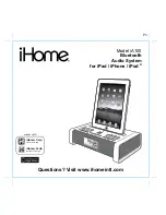 iHome IA100 Instruction Manual preview
