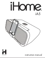Предварительный просмотр 1 страницы iHome iA5 Instruction Manual