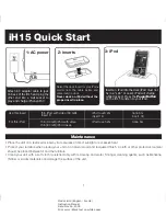 Preview for 3 page of iHome iH15 Quick Start Manual