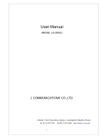 Preview for 1 page of J COMMUNICATIONS CO Road Eye JS-300C User Manual