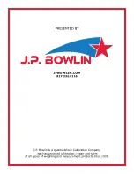 Предварительный просмотр 1 страницы J.P. Bowlin MT-200 Instruction Manual