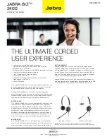 Preview for 1 page of Jabra BIZ 2400 Series Datasheet