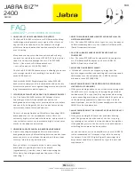 Preview for 1 page of Jabra BIZ 2400 Series Faq