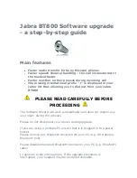 Jabra BT 800 Software Manual preview