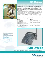 Jabra GN 7100 Datasheet предпросмотр