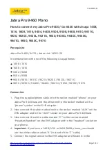 Jabra Pro 9460 Mono Quick Start Manual preview