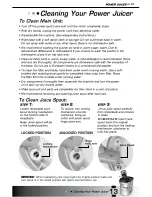 Preview for 13 page of Jack Lananne's Power Juicer Elite Operating Manual