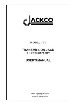Jackco 770 User Manual preview