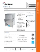 Jackson Glasswashers Delta 5 Specification Sheet preview