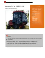 Jacobsen Turfcat 628 ROPS Cab Manual предпросмотр