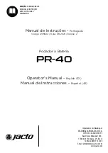 Preview for 1 page of Jacto PR-40 Operator'S Manual