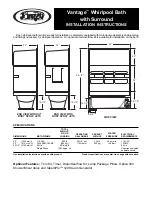 Jacuzzi Vantage Installation Instructions Manual preview