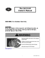 Preview for 1 page of Jag Grill Owner'S Manual