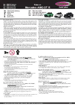 Jamara Mercedes-AMG GT R Instructions Manual preview