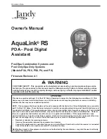 Jandy AquaLink RS Owner'S Manual предпросмотр