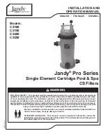 Предварительный просмотр 1 страницы Jandy CS150 Installation And Operation Manual