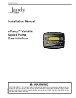 Jandy ePump Installation Manual preview