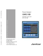 Preview for 1 page of janitza UMG 508 Operating Manual