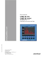janitza UMG 96-PA User Manual And Technical Data preview