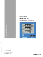 janitza UMG 96-S2 User Manual And Technical Data preview