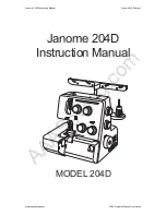 Janome 204D Instruction Manual preview