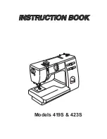 Janome 419S Instruction Book preview