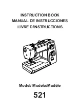 Janome 521 - Instruction Book preview