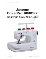 Janome COVERPRO 1000CPX Instruction Manual preview