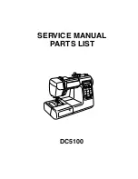 Janome DC5100 Service Manual preview