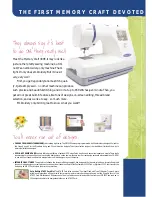 Предварительный просмотр 2 страницы Janome MC 300E - Brochure