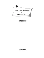 Janome MC 300E - Service Manual & Parts List preview