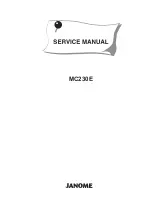 Janome MC230E Service Manual preview