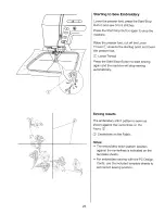 Preview for 25 page of Janome Memory Craft 10000 Embroidery Manual